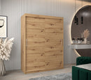 Tokyo Sliding Door Wardrobe 150cm in Oak Artisan