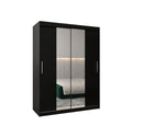 Tokyo I Sliding Door Wardrobe 150cm in Black