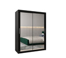 Tokyo III Sliding Door Wardrobe 150cm in Black