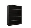 Verona 01 Sliding Door Wardrobe 150cm in Black