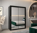 Tokyo III Sliding Door Wardrobe 150cm in Black