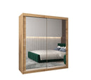 Tokyo III Sliding Door Wardrobe 180cm in Oak Artisan