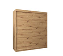 Tokyo Sliding Door Wardrobe 180cm in Oak Artisan