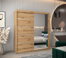 Verona 02 Sliding Door Wardrobe 180cm in Oak Artisan