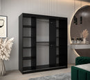 Verona 04 Sliding Door Wardrobe 180cm in Black