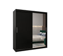 Tokyo II Sliding Door Wardrobe 180cm in Black