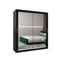 Tokyo III Sliding Door Wardrobe 180cm in Black