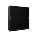 Tokyo Sliding Door Wardrobe 180cm in Black