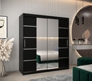 Verona 04 Sliding Door Wardrobe 180cm in Black