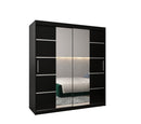 Verona 04 Sliding Door Wardrobe 180cm in Black