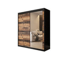 Tilburg II Sliding Door Wardrobe 180cm in Dark Oak