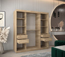 Verona 02 Sliding Door Wardrobe 180cm in Oak Sonoma