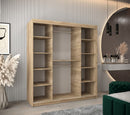 Verona 02 Sliding Door Wardrobe 180cm in Oak Sonoma