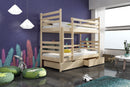 Wooden Bunk Bed Nemo with Storage in Pine Without Mattress