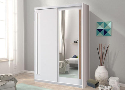 Effect 2 Sliding Door Wardrobe 175cm in Anderson Pine