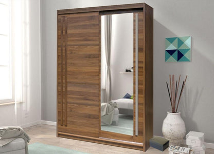 Effect 2 Sliding Door Wardrobe 175cm in Columbian Walnut