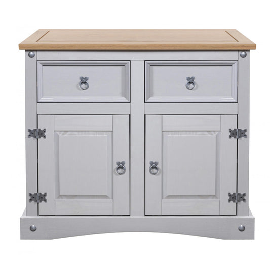 Corona Grey Buffet – 2 Doors & 2 Drawers (Distressed Solid Waxed Light Pine)