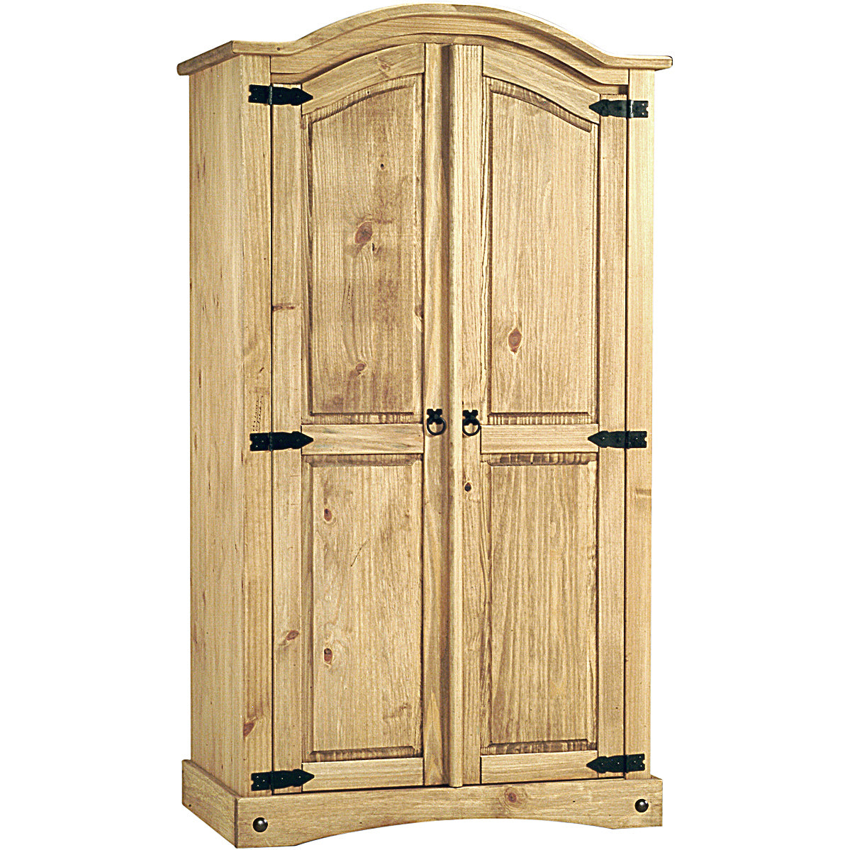 Corona Wardrobe – 2 Doors (Distressed Solid Waxed Light Pine)