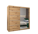 Verona 02 Sliding Door Wardrobe 200cm in Oak Artisan