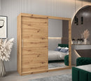 Tokyo II Sliding Door Wardrobe 200cm in Oak Artisan