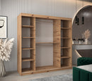 Tokyo II Sliding Door Wardrobe 200cm in Oak Artisan