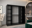 Tokyo I Sliding Door Wardrobe 200cm in Black