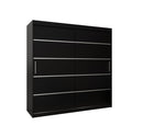 Verona 01 Sliding Door Wardrobe 200cm in Black