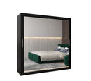 Tokyo III Sliding Door Wardrobe 200cm in Black