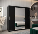 Tokyo I Sliding Door Wardrobe 200cm in Black