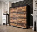 Tilburg Sliding Door Wardrobe 200cm in Dark Oak