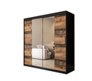 Tilburg I Sliding Door Wardrobe 200cm in Dark Oak