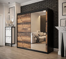 Tilburg II Sliding Door Wardrobe 200cm in Dark Oak