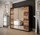 Tilburg I Sliding Door Wardrobe 200cm in Dark Oak