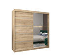 Verona 02 Sliding Door Wardrobe 200cm in Oak Sonoma