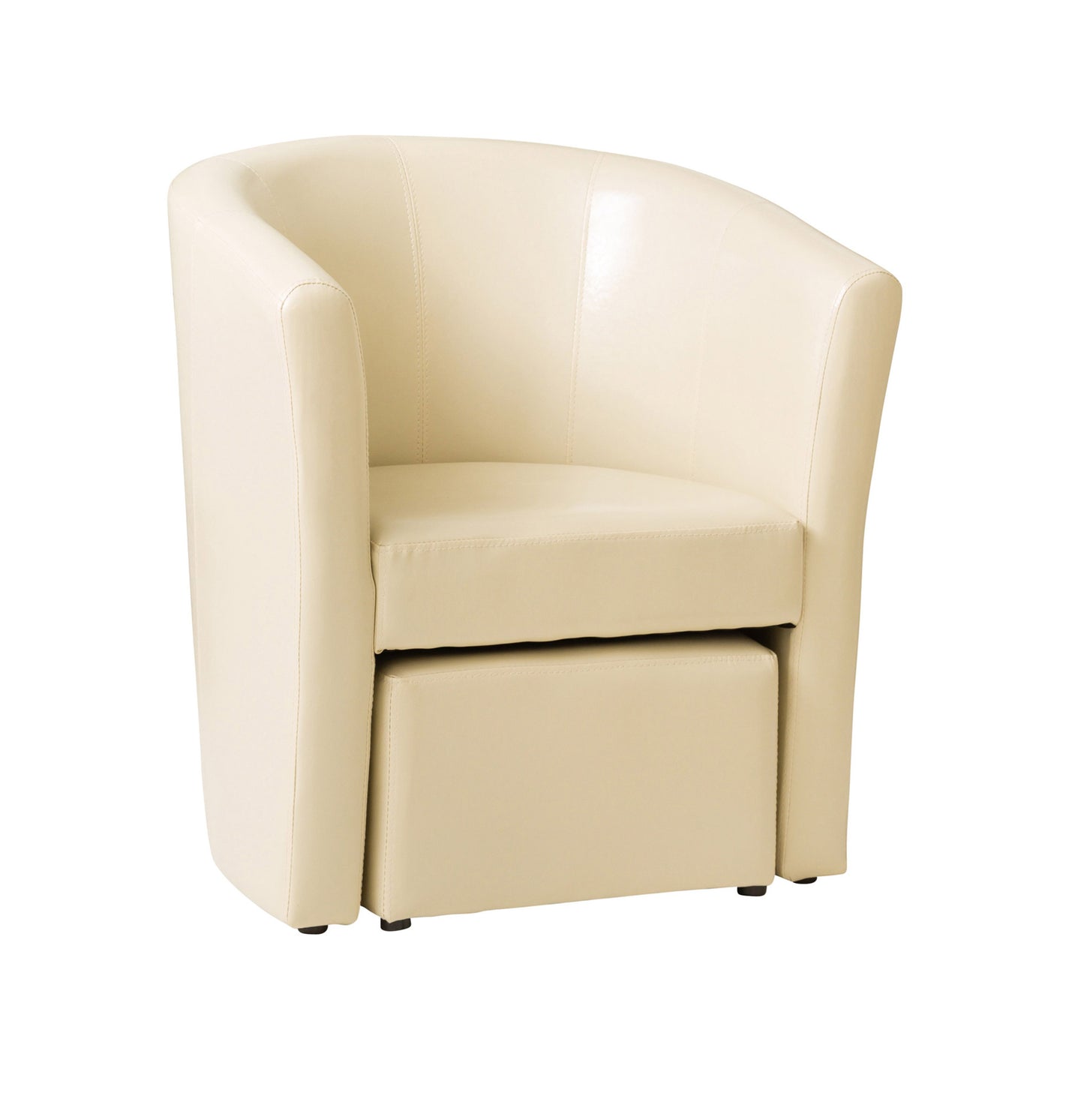 Unique Skirt Design Tub Chair also suitable for Commercial Use in Cream