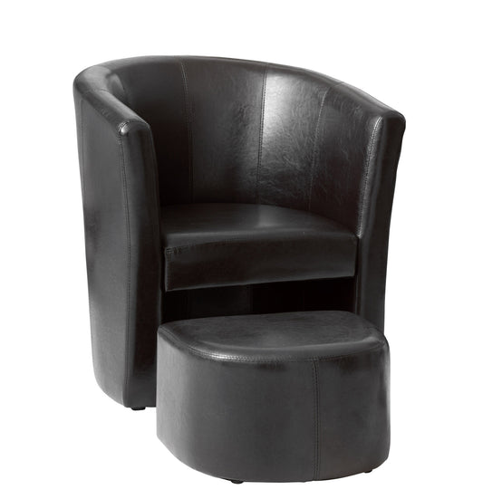 Unique Skirt Design Tub Chair also suitable for Commercial Use in Black