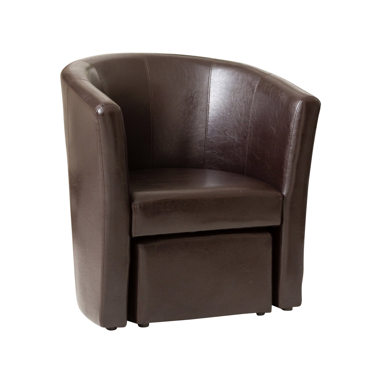 Unique Skirt Design Tub Chair also suitable for Commercial Use in Brown