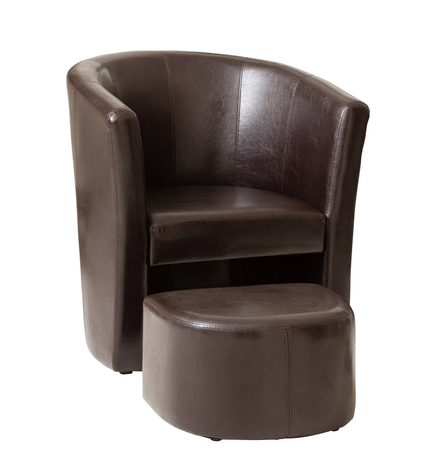 Unique Skirt Design Tub Chair also suitable for Commercial Use in Brown