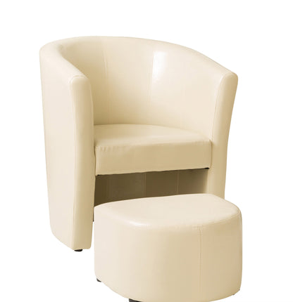 Unique Skirt Design Tub Chair also suitable for Commercial Use in Cream