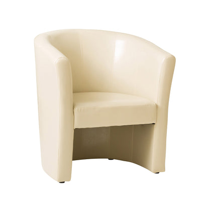 Unique Skirt Design Tub Chair also suitable for Commercial Use in Cream