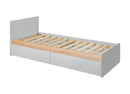 Vivero Bed with Drawer in Pearl Grey