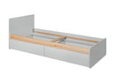 Vivero Bed with Drawer in Pearl Grey