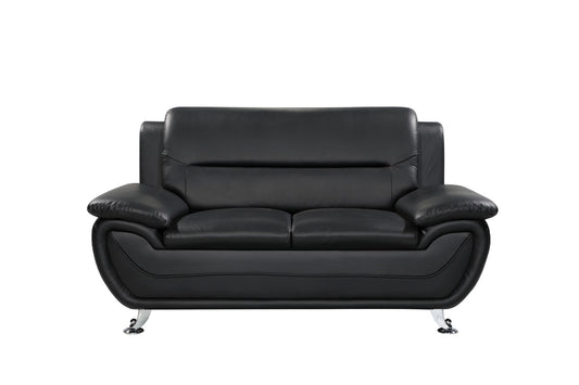 Stylish Two-Seater Sofa – Perfect for Modern Living and Compact Spaces in Black