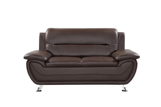 Stylish Two-Seater Sofa – Perfect for Modern Living and Compact Spaces in Brown