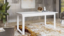 Helio 92 Extending Table in White Glass