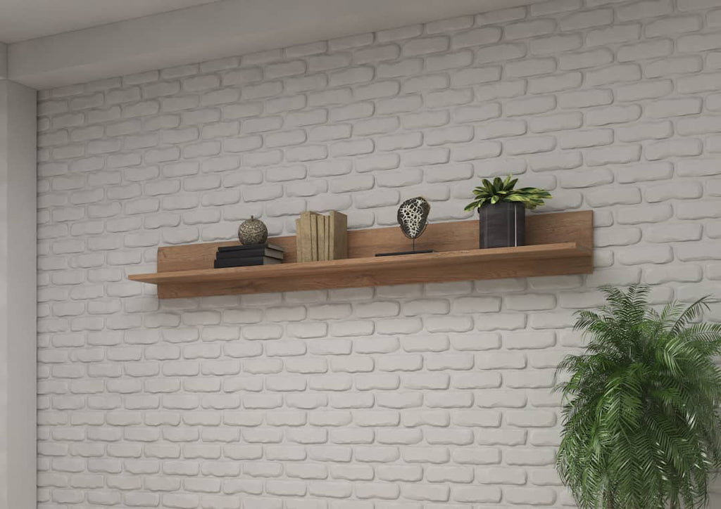 Tulsa 02 Wall Shelf 180cm in Oak Grandson