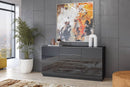 Helio 26 Sideboard Cabinet in Black Glass