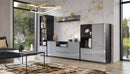 Helio 25 Sideboard Cabinet in Grey Glass
