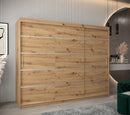 Verona 01 Sliding Door Wardrobe 250cm in Oak Artisan