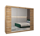 Verona 04 Sliding Door Wardrobe 250cm in Oak Artisan